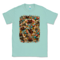Seafoam western  background Classic Tee - RanaPortraitStore