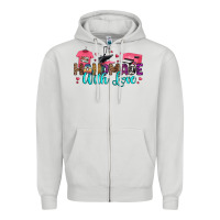 Dove Grey handmade with love Zipper Hoodie - RanaPortraitStore