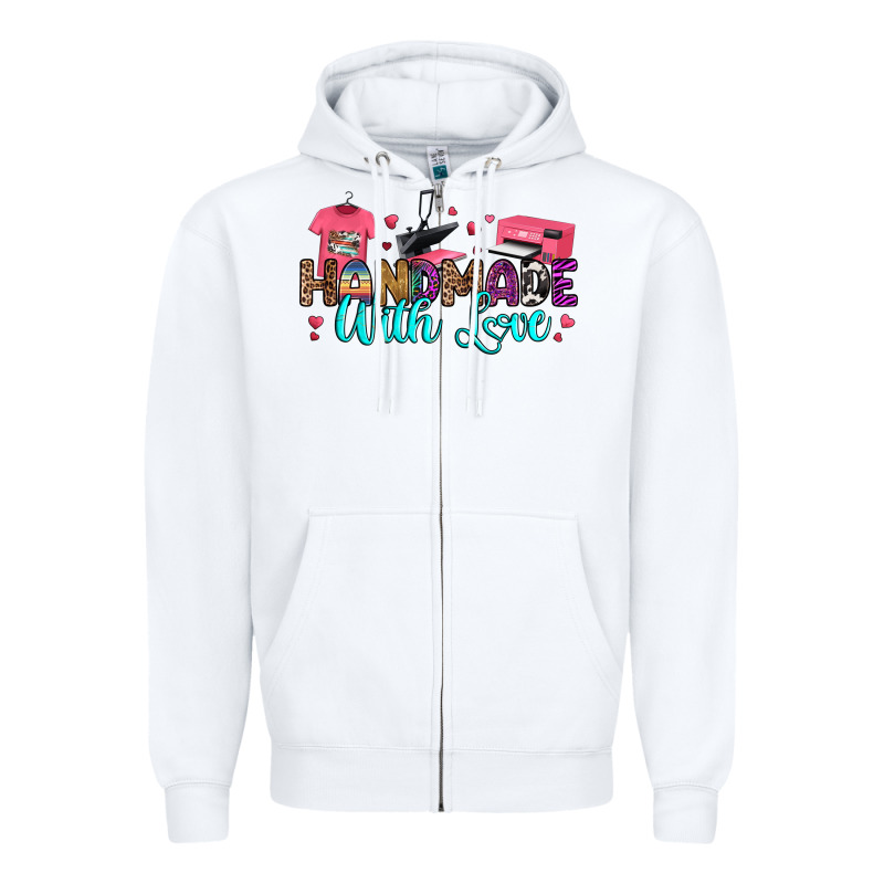 Handmade With Love Zipper Hoodie by RanaPortraitStore | Teevron