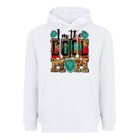 White i'm the cool mom Heavyweight Hoodie - Zillion Design Studio