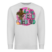 Dove Grey he is risen indeed easter Premium Sweatshirt - Neo Western