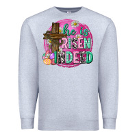 Heather Grey he is risen indeed easter Premium Sweatshirt - Neo Western