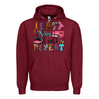 Burgundy eat sleep craft repeat Zipper Hoodie - RanaPortraitStore