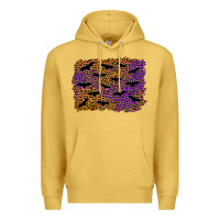 Antique Gold halloween leopard bat background Premium Hoodie - AdoDesignShop