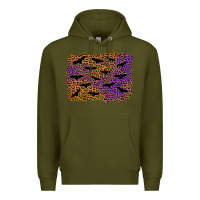 Army Green halloween leopard bat background Premium Hoodie - AdoDesignShop