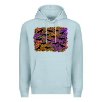 Blue Mist halloween leopard bat background Premium Hoodie - AdoDesignShop
