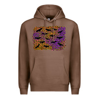Chestnut halloween leopard bat background Premium Hoodie - AdoDesignShop