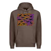 Coffee halloween leopard bat background Premium Hoodie - AdoDesignShop