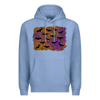 Colony Blue halloween leopard bat background Premium Hoodie - AdoDesignShop