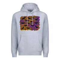 Heather Grey halloween leopard bat background Premium Hoodie - AdoDesignShop