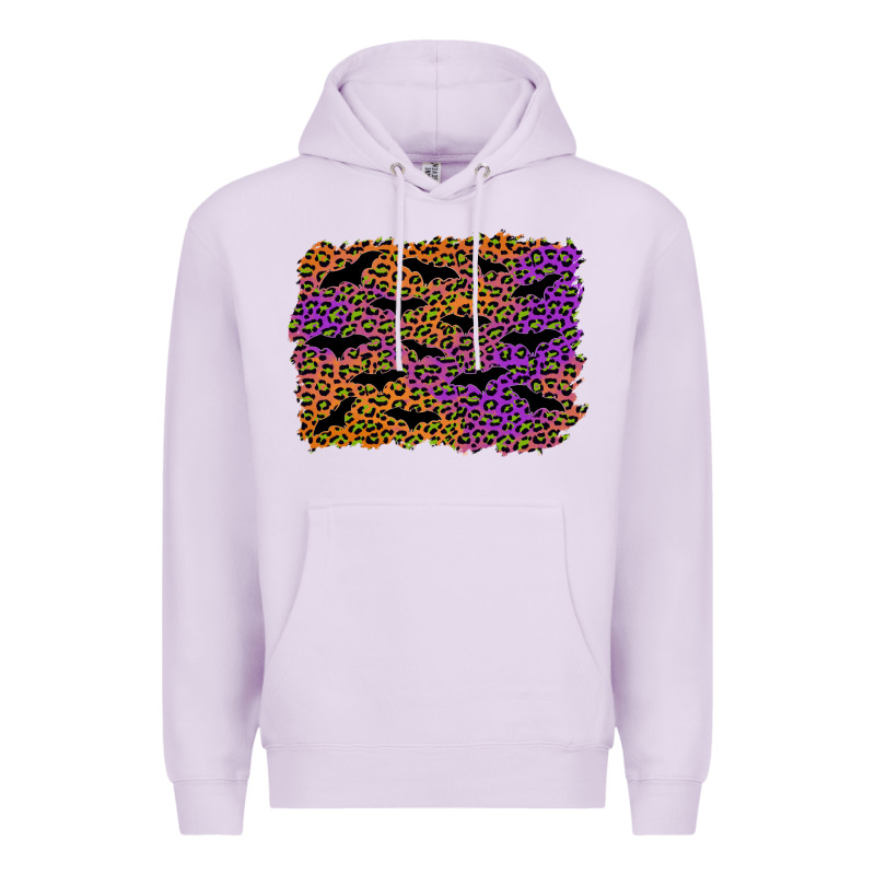Halloween Leopard Bat Background Premium Hoodie by AdoDesignShop | Teevron
