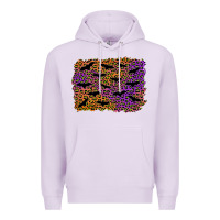 Lilac halloween leopard bat background Premium Hoodie - AdoDesignShop