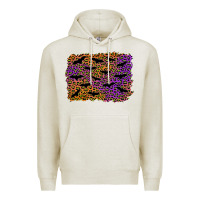 Oatmeal Heather halloween leopard bat background Premium Hoodie - AdoDesignShop