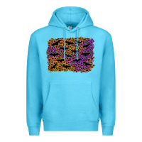 Ocean Blue halloween leopard bat background Premium Hoodie - AdoDesignShop