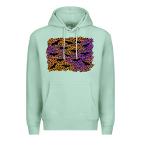 Seafoam halloween leopard bat background Premium Hoodie - AdoDesignShop