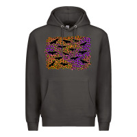 Smoke halloween leopard bat background Premium Hoodie - AdoDesignShop