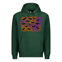 Sports Green halloween leopard bat background Premium Hoodie - AdoDesignShop