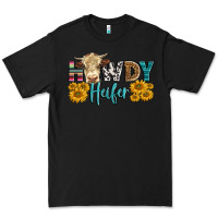 Black Western Howdy Heifer With Simmental Cow Premium Tee - LillyAllenDesigns