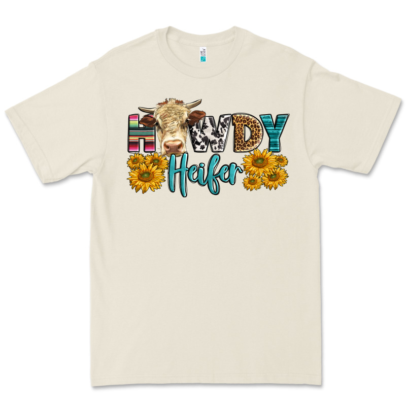 Western Howdy Heifer With Simmental Cow Premium Tee by LillyAllenDesigns | Teevron