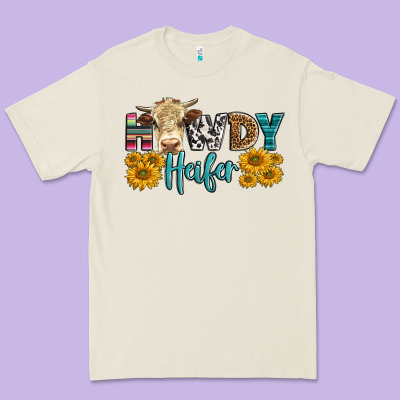 Western Howdy Heifer With Simmental Cow Premium Tee Designed By Lillyallendesigns