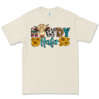 Bone Western Howdy Heifer With Simmental Cow Premium Tee - LillyAllenDesigns