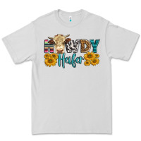 Dove Grey Western Howdy Heifer With Simmental Cow Premium Tee - LillyAllenDesigns