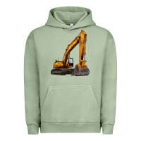 Pigment Oil Green excavator Urban Hoodie - LillyAllenDesigns