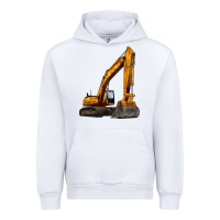 White excavator Urban Hoodie - LillyAllenDesigns