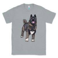 Heather Grey American akita Classic Tee - RanaPortraitStore