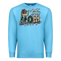 Ocean Blue best cat mom ever Premium Sweatshirt - SublimationCraftShop