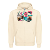 Sandshell crafting coffee cups Zipper Hoodie - RanaPortraitStore