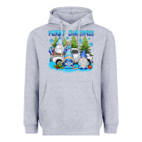 Heather Grey merry christmas gnomies Heavyweight Hoodie - texasbilliewilder