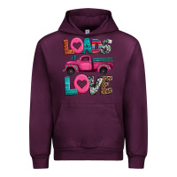 Mauve Wine loads of love valentine's day truck Urban Hoodie - Jasminsmagicworld