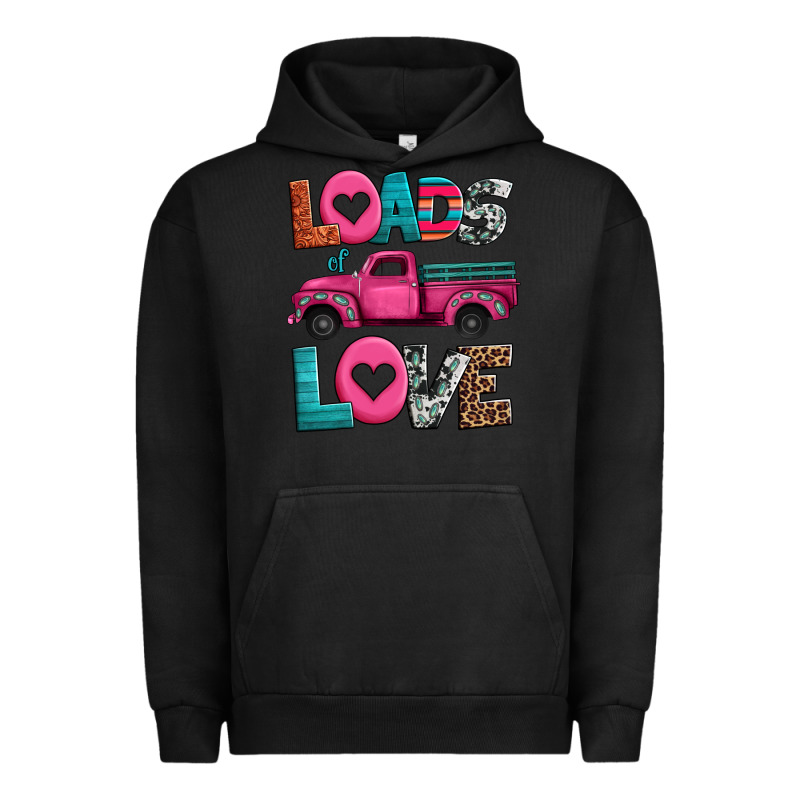 Loads Of Love Valentine's Day Truck Urban Hoodie by Jasminsmagicworld | Teevron