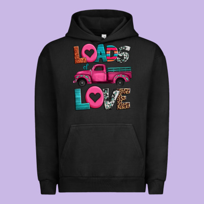 Loads Of Love Valentine's Day Truck Urban Hoodie Designed By Jasminsmagicworld