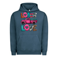 Pigment Midnight Navy loads of love valentine's day truck Urban Hoodie - Jasminsmagicworld