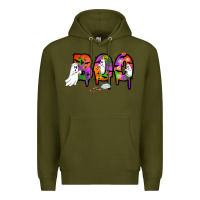Army Green halloween boo Premium Hoodie - AdoDesignShop