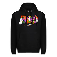 Black halloween boo Premium Hoodie - AdoDesignShop
