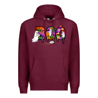 Burgundy halloween boo Premium Hoodie - AdoDesignShop