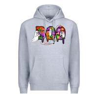 Heather Grey halloween boo Premium Hoodie - AdoDesignShop