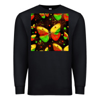 Black juneteenth butterflies seamless pattern Premium Sweatshirt - HRA Design Shop