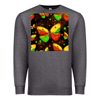 Charcoal Heather juneteenth butterflies seamless pattern Premium Sweatshirt - HRA Design Shop
