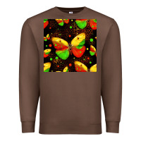 Chestnut juneteenth butterflies seamless pattern Premium Sweatshirt - HRA Design Shop