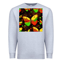 Heather Grey juneteenth butterflies seamless pattern Premium Sweatshirt - HRA Design Shop