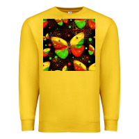 Lemon juneteenth butterflies seamless pattern Premium Sweatshirt - HRA Design Shop