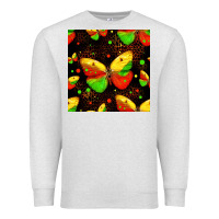Oatmeal Heather juneteenth butterflies seamless pattern Premium Sweatshirt - HRA Design Shop