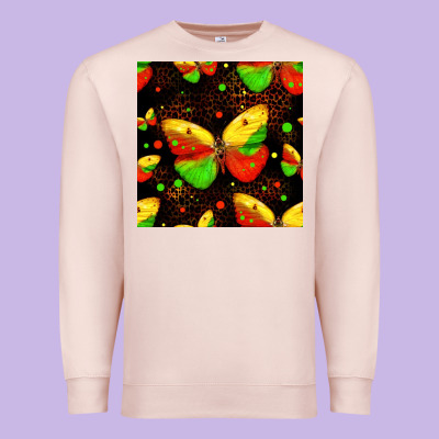 Juneteenth Butterflies Seamless Pattern Premium Sweatshirt Designed By Hra Design Shop