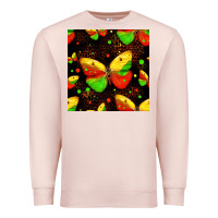 Pale Pink juneteenth butterflies seamless pattern Premium Sweatshirt - HRA Design Shop