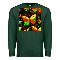 Sports Green juneteenth butterflies seamless pattern Premium Sweatshirt - HRA Design Shop