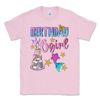 Bubblegum Pink birthday girl 6 Classic Tee - BundleAndBundleShop
